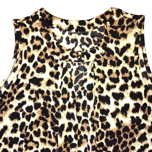 LEOPARD PRINT SLEEVELESS MINI DRESS SIZE SMALL! - Picture 4 of 7